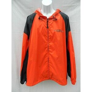 Vintage Ralph Lauren Polo Chaps Hooded Windbreaker 1992 Size 2XL US Flag on back